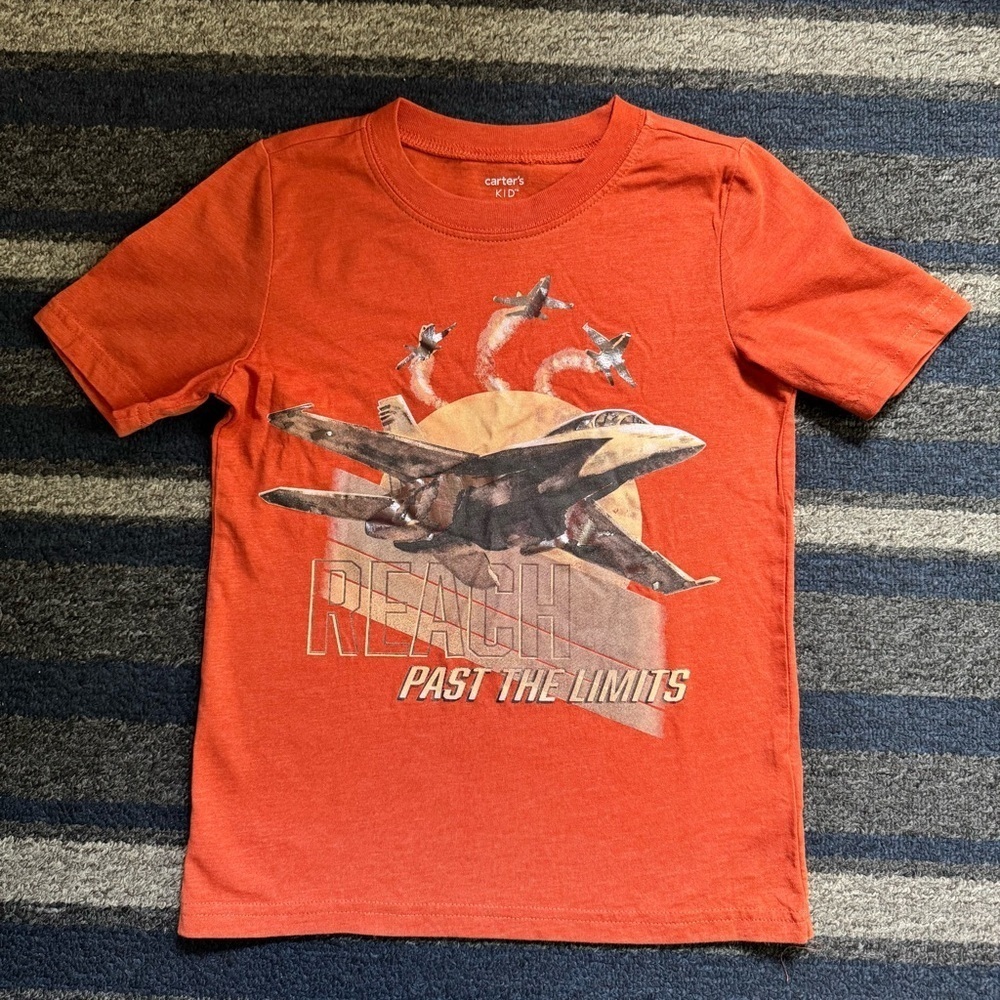 Carter's Kids Orange Graphic T-Shirt‎ Size 6